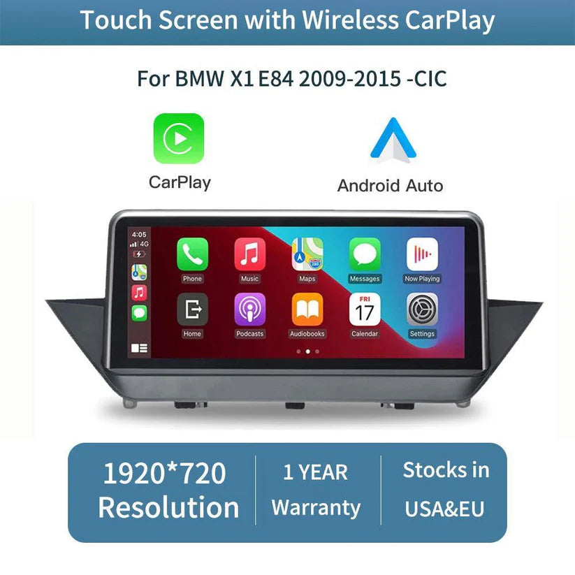 10.25" Linux Screen for BMW X1 E84 with CIC System Wireless Carplay Android Auto