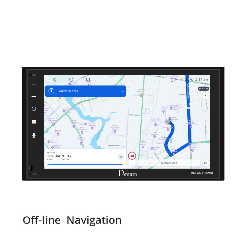 Domain DM-AN1107WBT 6.75 Inch Android 11 System with Wired and Wireless CarPlay & Android Auto