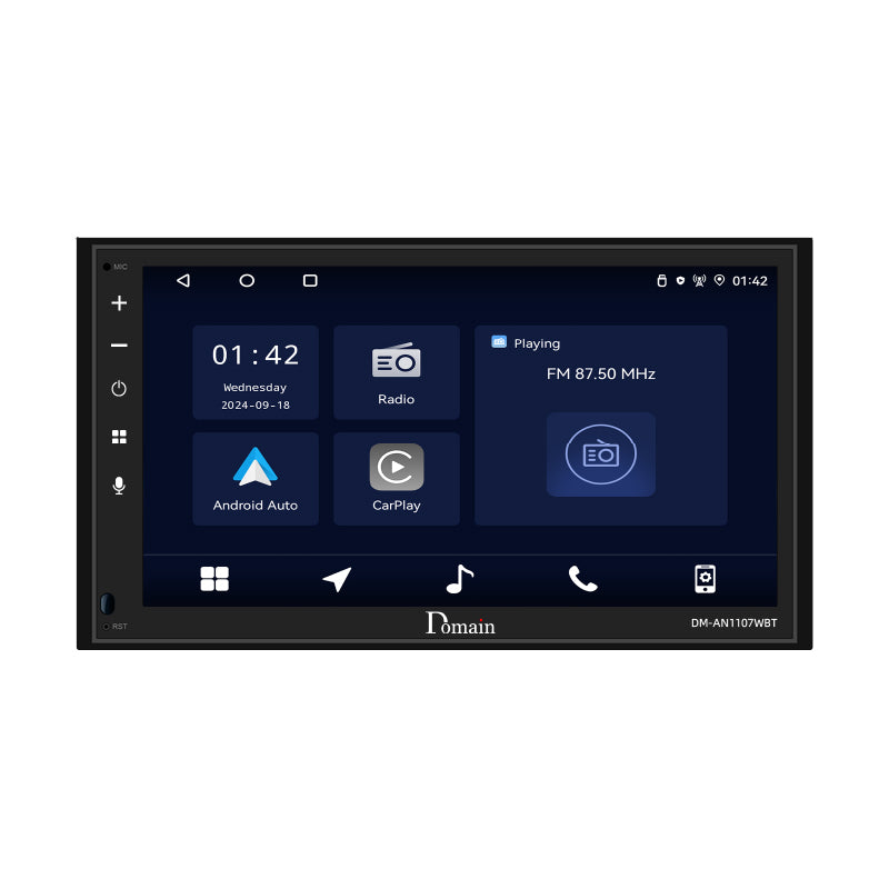 Domain DM-AN1107WBT 6.75 Inch Android 11 System with Wired and Wireless CarPlay & Android Auto