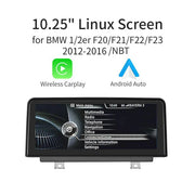 Linux screen for BMW 1/2er F20 F21 with NBT CarPlay Android Auto 10.25