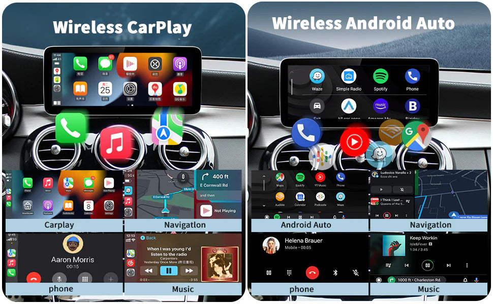 12.3“ Linux screen for Mercedes Benz NTG4.0/4.5/5.0 Wireless CarPlay Android Auto