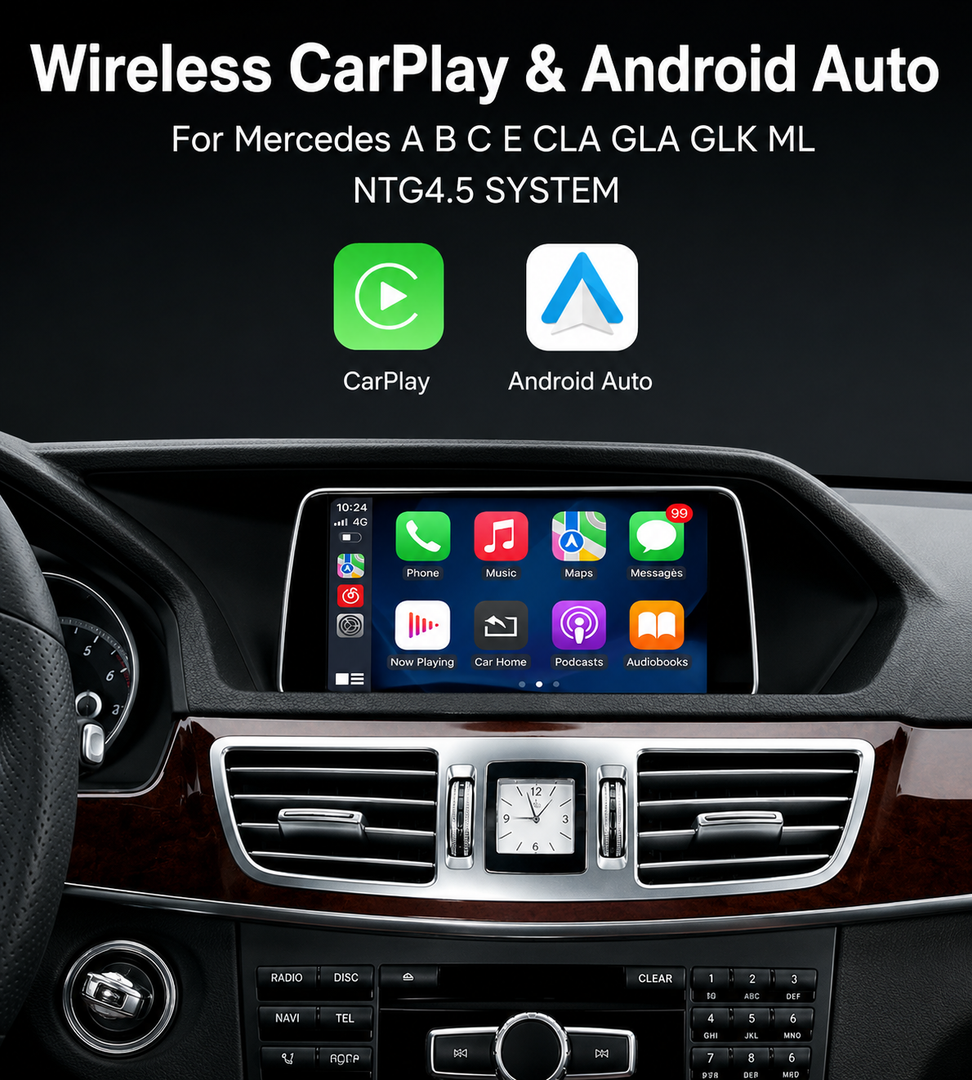 Wireless Carplay Android Auto for Mercedes Benz NTG4.5 with Becker