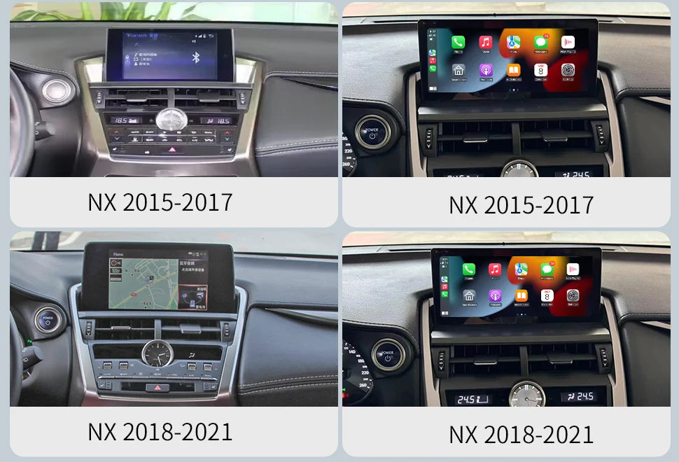 10.25″ Wireless CarPlay & Android Auto Screen for Lexus NX 2014–2021 – LHD
