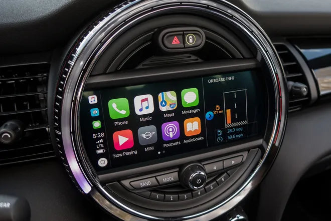 Mini Cooper Wireless Apple CarPlay & Android Auto Stereo Upgrade with Built-In Android System – 9" QLED Display