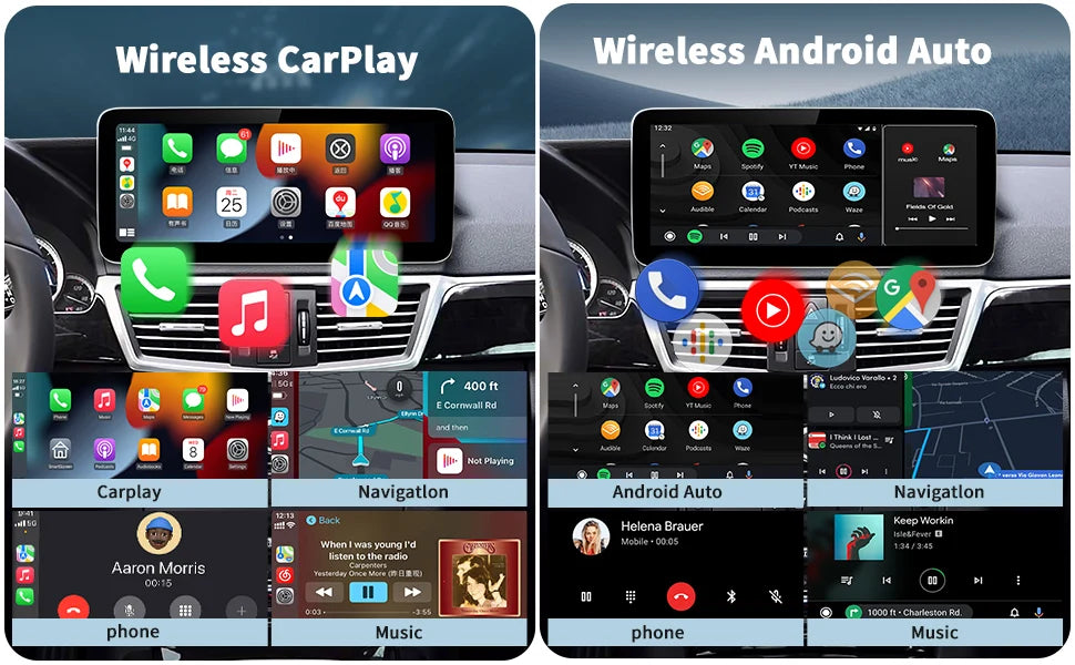 12.3″ Wireless CarPlay & Android Auto Screen for Mercedes-Benz NTG4.0 – 2008–2011