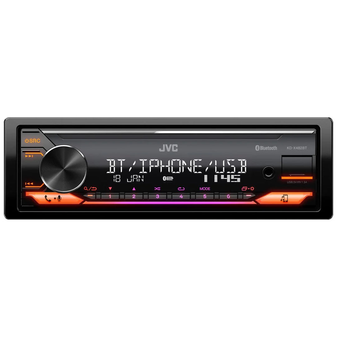 JVC Head Unit with Bluetooth/USB - KD-X482BT single din