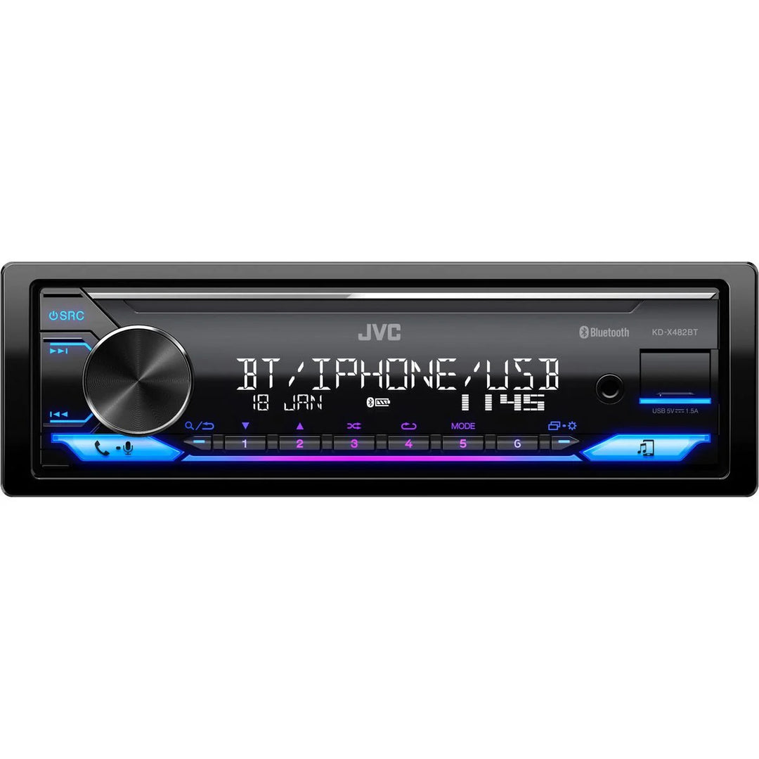 JVC Head Unit with Bluetooth/USB - KD-X482BT single din