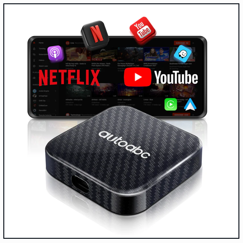 AutoABC Wired to Wireless CarPlay & Android Auto Magic AI Box