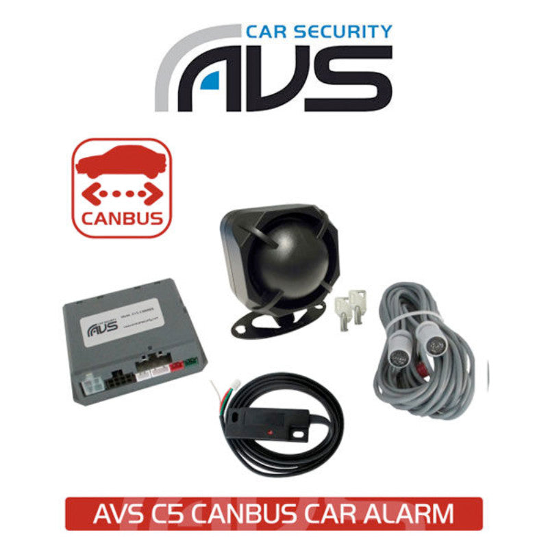AVS C5 Can-Bus Alarm with Tilt Sensor – Works with Factory Remotes (Installed – Conditions Apply)