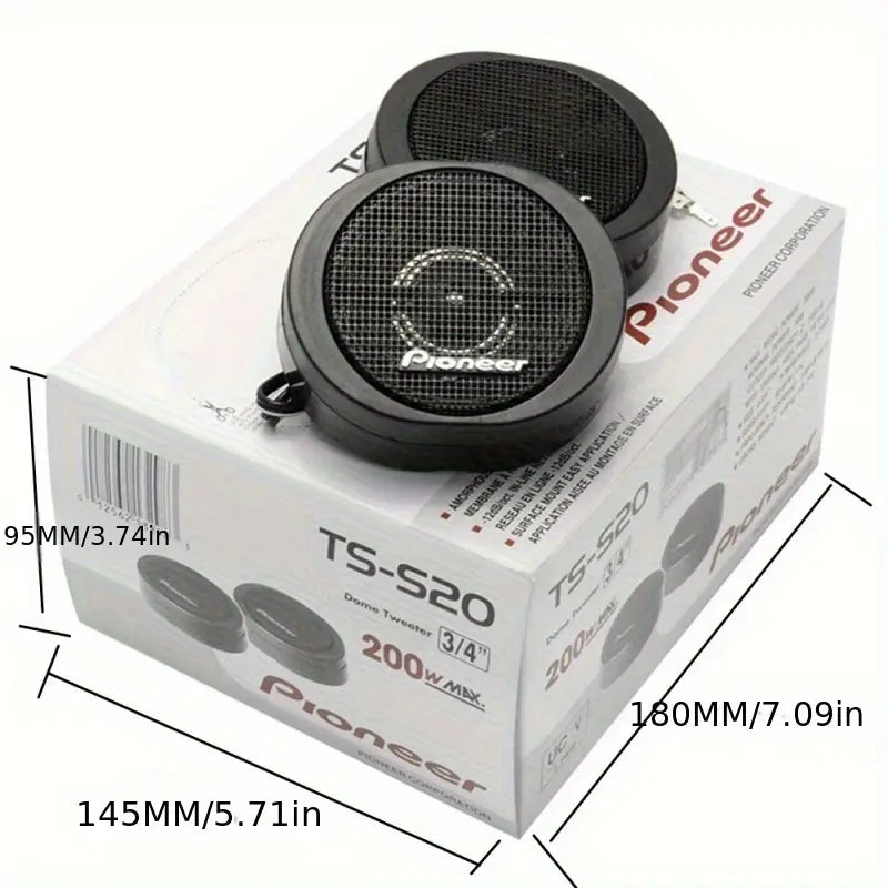 TS-S20 3/4" Dome Car Tweeters – 200W Max Power