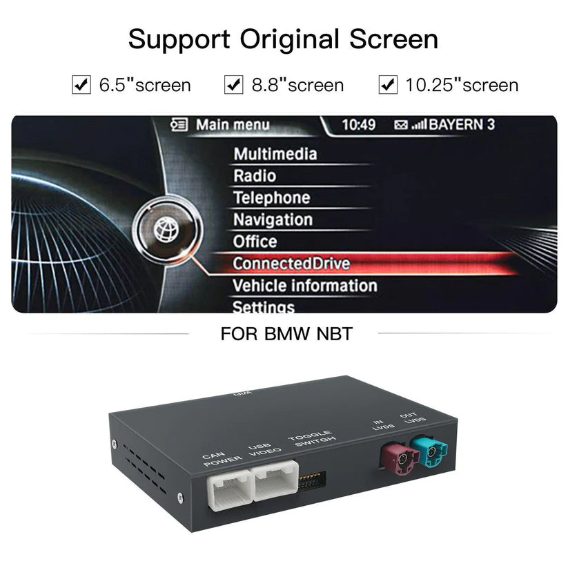 Wireless CarPlay & Android Auto Adapter for BMW/MINI NBT/CIC
