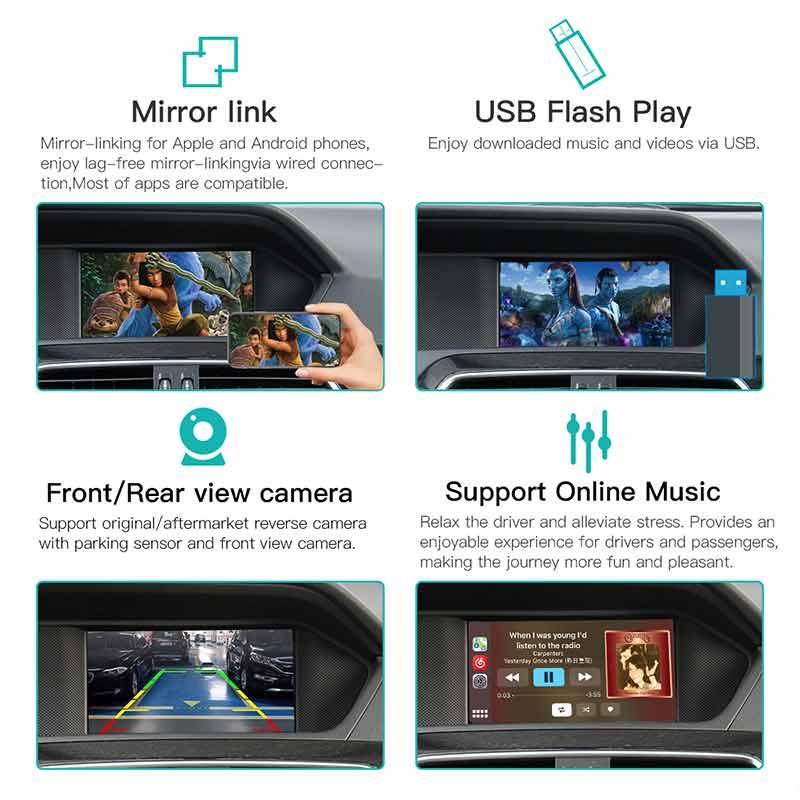 Wireless CarPlay Android Auto adapter box for mercedes benz 4.5 g system